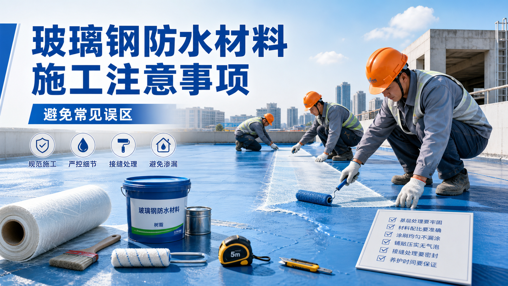 玻璃钢防水材料施工注意事项，避免常见误区 安阳 版
